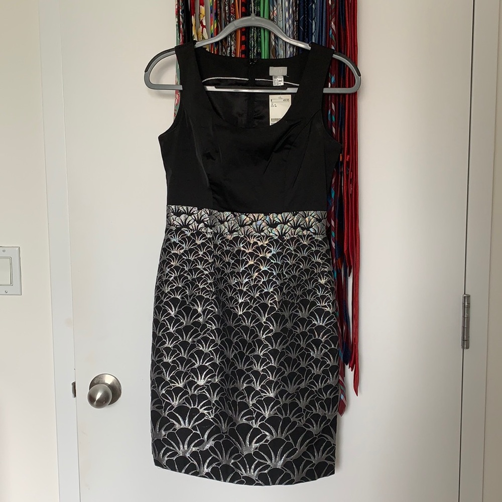 Silver embroidered dress